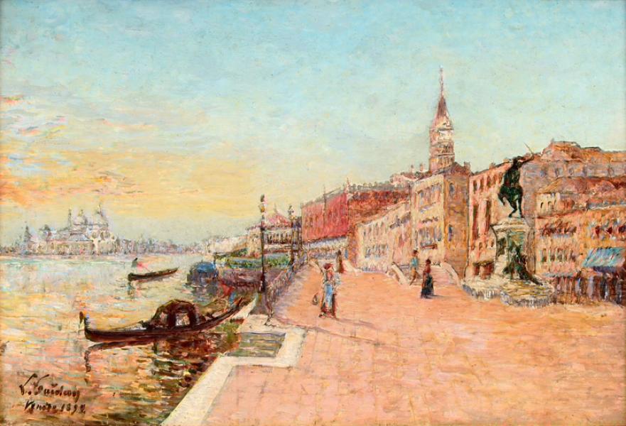 La Salute, vue depuis le quai des Esclavons, Venise, 1892