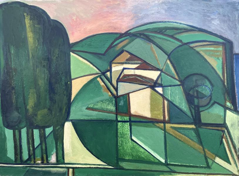 Cyprès, maisons, juin 1984