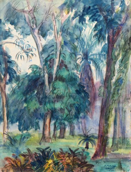 Indochine, Saïgon, sous les frondaisons, 1920